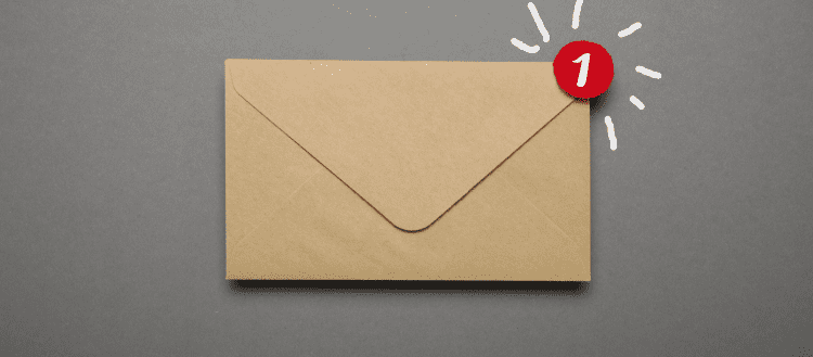 Image of a papercut envelope and message alert for Mystery Shop Starter's Shopping Insider newsletter.