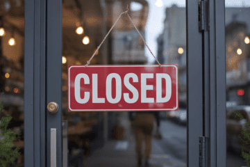 Image of a store with a closed sign on the door for an article covering mystery shopping problems.
