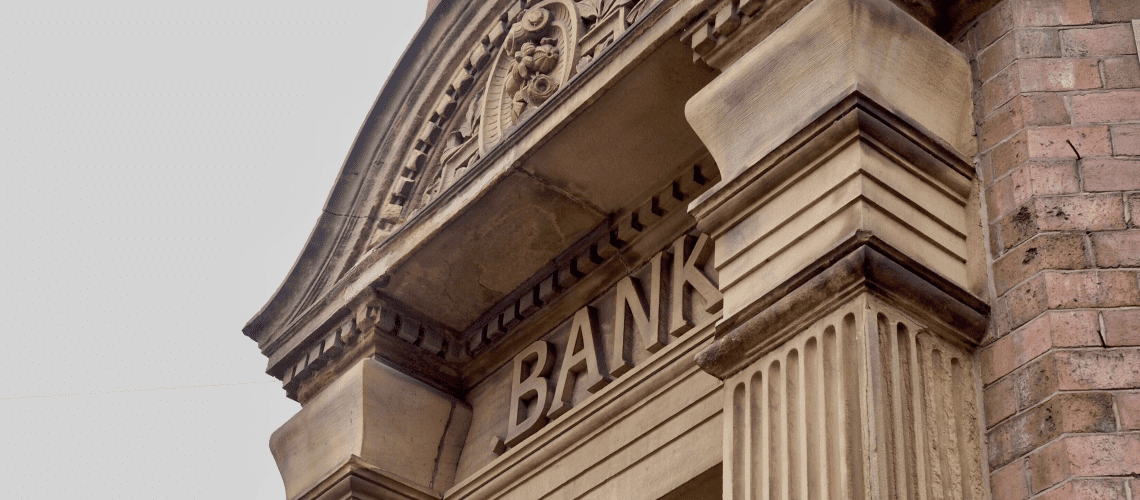 Image of the facade of a bank for a post covering mystery shopping business bank accounts.